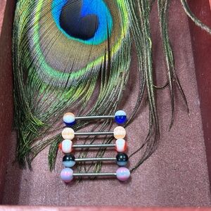 Colorful Barbell Body Jewelry Set (641151)